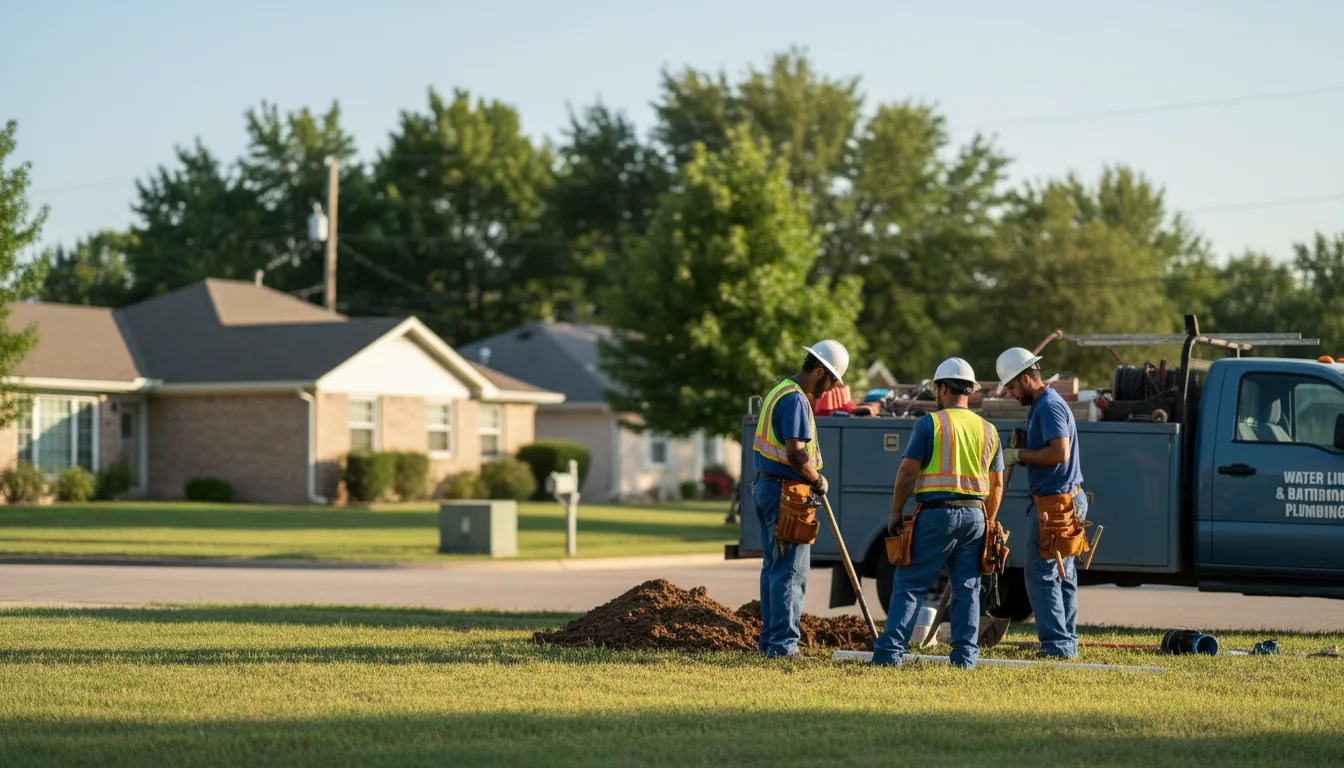 Residential water line and bathroom plumbing service in Monroe, WI